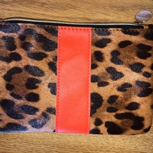 Ipsy Leopard Print Faux Leather Makeup Bag
